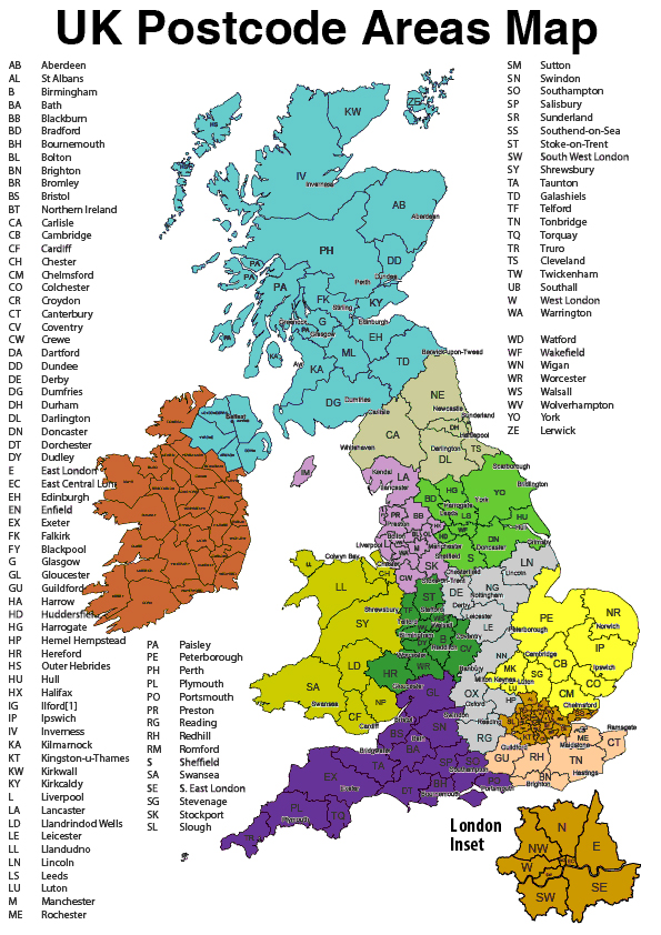 イギリスの地域マップ